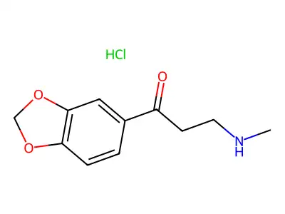 1-Propanone, 1-(1,3-benzodioxol-5-yl)-3-(methylamino)-, hydrochloride structure