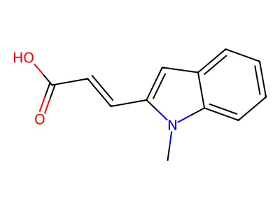 3-(1-甲基吲哚-2-基)丙烯酸 structure