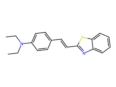 4-[2-(1,3-benzothiazol-2-yl)ethenyl]-N,N-diethylaniline structure