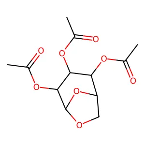 2,3,4-Tri-O-acetyl-1,6-anhydromannopyranose structure
