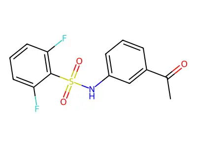 N-(3-acetylphenyl)-2,6-difluorobenzenesulfonamide structure