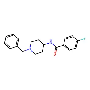 N-(1-benzylpiperidin-4-yl)-4-fluorobenzamide structure