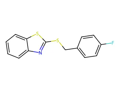 2-{[(4-Fluorophenyl)methyl]sulfanyl}-1,3-benzothiazole structure