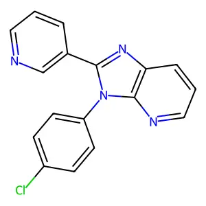 3H-Imidazo(4,5-b)pyridine, 3-(4-chlorophenyl)-2-(3-pyridinyl)- structure