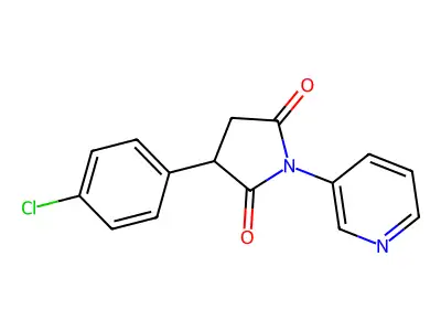 2,5-Pyrrolidinedione, 3-(4-chlorophenyl)-1-(3-pyridinyl)- structure