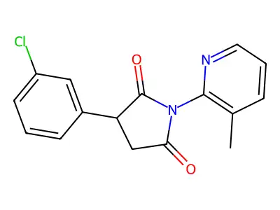 3-(3-Chlorophenyl)-1-(3-methylpyridin-2-yl)pyrrolidine-2,5-dione structure