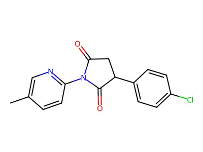 3-(4-Chlorophenyl)-1-(5-methylpyridin-2-yl)pyrrolidine-2,5-dione structure