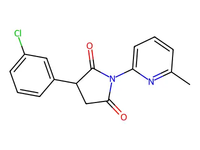 3-(3-Chlorophenyl)-1-(6-methylpyridin-2-yl)pyrrolidine-2,5-dione structure