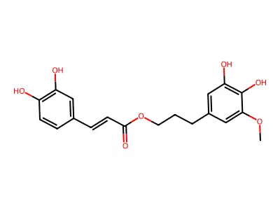 3-(3,4-Dihydroxy-5-methoxyphenyl)propyl 3-(3,4-dihydroxyphenyl)acrylate structure