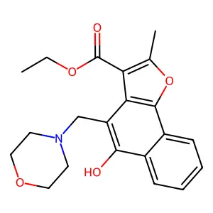 ethyl 5-hydroxy-2-methyl-4-(morpholin-4-ylmethyl)naphtho[1,2-b]furan-3-carboxylate structure