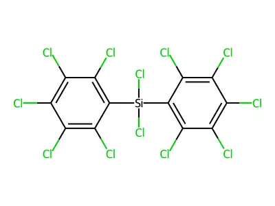 Bis(pentachlorophenyl)dichlorosilane structure