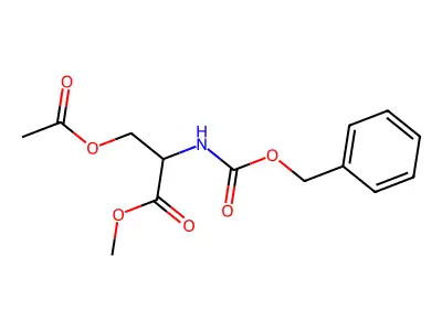 Methyl 3-(acetyloxy)-2-{[(benzyloxy)carbonyl]amino}propanoate structure