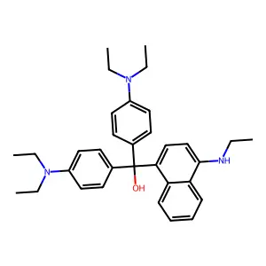1-Naphthalenemethanol, alpha,alpha-bis(4-(diethylamino)phenyl)-4-(ethylamino)- structure
