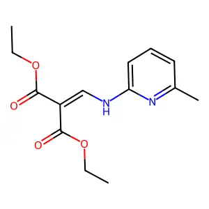 Diethyl [[(6-methyl-2-pyridyl)amino]methylene]malonate structure