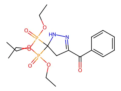 Tetraethyl (5-benzoyl-2,4-dihydro-3H-pyrazol-3-ylidene)bisphosphonate structure