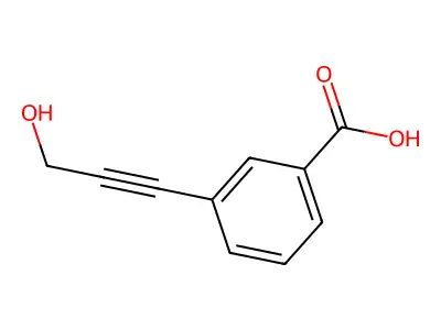 3-(3-hydroxyprop-1-ynyl)benzoic Acid structure