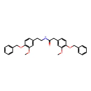 2-[4-(benzyloxy)-3-methoxyphenyl]-N-{2-[4-(benzyloxy)-3-methoxyphenyl]ethyl}acetamide structure