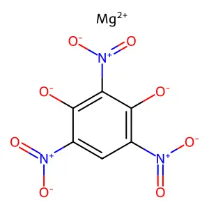 1,3-Benzenediol, 2,4,6-trinitro-, magnesium salt (1:1) structure
