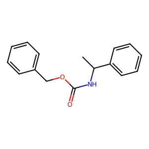 Carbamic acid, N-[(1R)-1-phenylethyl]-, phenylmethyl ester structure