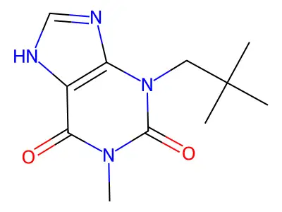1H-Purine-2,6-dione, 3,7-dihydro-3-(2,2-dimethylpropyl)-1-methyl- structure