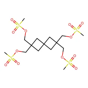 2,2,6,6-Tetrakis(mesyloxymethyl)spiro-(3.3)heptane structure