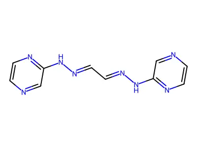 N-[2-(pyrazin-2-ylhydrazinylidene)ethylideneamino]pyrazin-2-amine structure