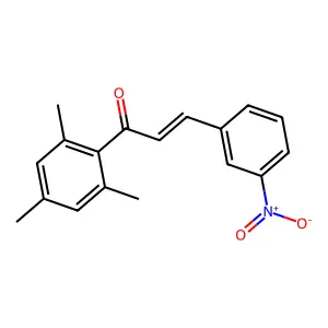 2-Propen-1-one, 3-(3-nitrophenyl)-1-(2,4,6-trimethylphenyl)- structure
