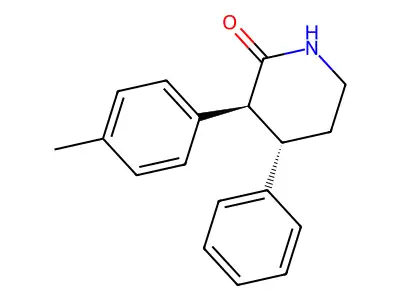 2-Piperidinone, 3-(4-methylphenyl)-4-phenyl-, trans- structure