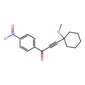 1-{4-Nitrophenyl}-3-(1-methoxycyclohexyl)-2-propyn-1-one structure