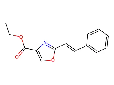 ethyl 2-[(E)-2-phenylethenyl]-1,3-oxazole-4-carboxylate structure