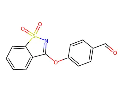 4-[(1,1-Dioxido-1,2-benzisothiazol-3-YL)oxy]benzaldehyde structure