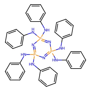 Hexa(phenylamino)cyclotriphosphazene structure