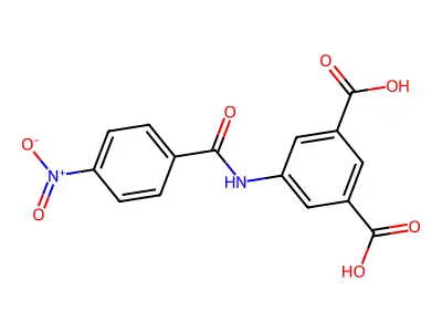 1,3-Benzenedicarboxylic acid, 5-[(4-nitrobenzoyl)amino]- structure