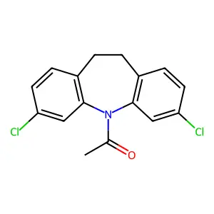 5H-Dibenz[b,f]azepine, 5-acetyl-3,7-dichloro-10,11-dihydro- structure