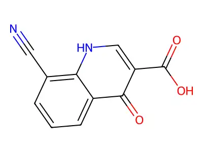 8-cyano-4-oxo-1H-quinoline-3-carboxylic Acid structure