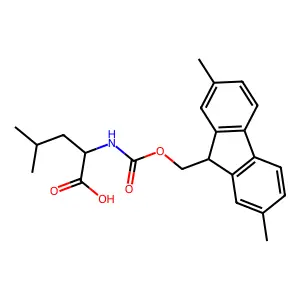 N-(9H-(2,7-Dimethylfluoren-9-ylmethoxy)carbonyl)leucine structure