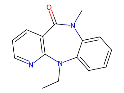 5H-Pyrido(2,3-b)(1,5)benzodiazepin-5-one, 11-ethyl-6,11-dihydro-6-methyl- structure