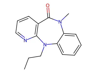 N6-Methyl-N11-propyl-6,11-dihydro-5H-pyrido(2,3-b)(1,5)benzodiazepin-5-one structure