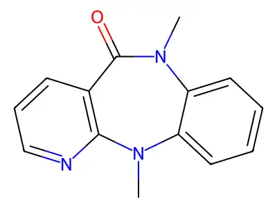 N6,N11-Dimethyl-6,11-dihydro-5H-pyrido(2,3-b)(1,5)benzodiazepin-5-one structure