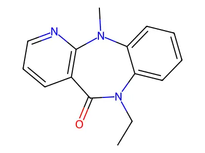 N6-Ethyl-N11-methyl-6,11-dihydro-5H-pyrido(2,3-b)(1,5)benzodiazepin-5-one structure