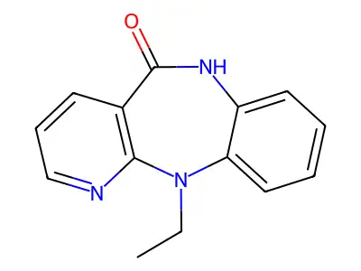 N11-Ethyl-6,11-dihydro-5H-pyrido(2,3-b)(1,5)benzodiazepin-5-one structure