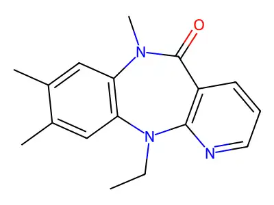 N11-Ethyl-8,9,N6-trimethyl-6,11-dihydro-5H-pyrido(2,3-b)(1,5)benzodiazepin-5-one structure