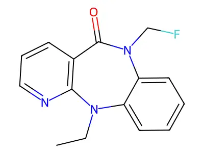 N11-Ethyl-N6-fluoromethyl-6,11-dihydro-5H-pyrido(2,3-b)(1,5)benzodiazepin-5-one structure