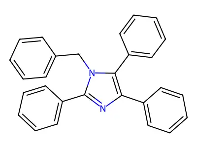 1H-Imidazole, 2,4,5-triphenyl-1-(phenylmethyl)- structure