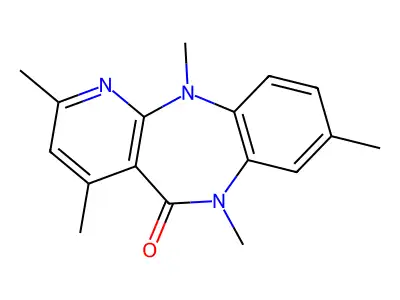 2,4,8,N6,N11-Pentamethyl-6,11-dihydro-5H-pyrido(2,3-b)(1,5)benzodiazepin-5-one structure