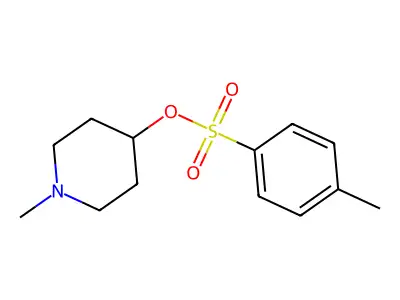 Toluene-4-sulfonic acid 1-methyl-piperidin-4-yl ester structure