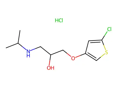 2-Propanol, 1-((5-chloro-3-thienyl)oxy)-3-((1-methylethyl)amino)-, hydrochloride structure