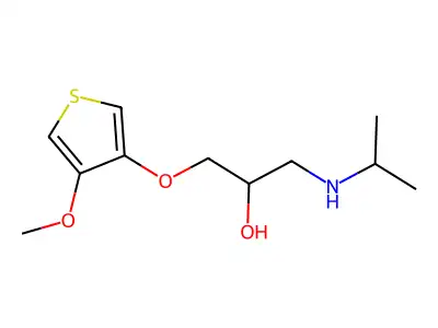2-Propanol, 1-((4-methoxy-3-thienyl)oxy)-3-((1-methylethyl)amino)- structure