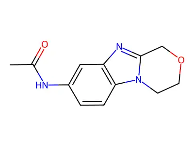 N-(3,4-dihydro-1H-[1,4]oxazino[4,3-a]benzimidazol-8-yl)acetamide structure