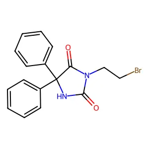 3-(2-Bromoethyl)-5,5-diphenylimidazolidine-2,4-dione structure